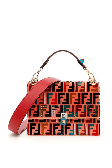 fendi kan i f bag bicolor|fendi canvas shoulder bag.